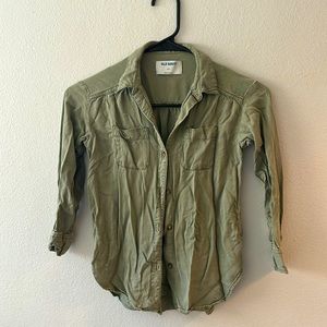 Girls olive utility top